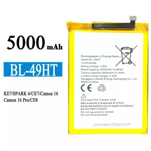 Акумулятор телефон BL-49HT для Tecno KE7 / SPARK 6 / Camon 16 /Camon 16 Pro