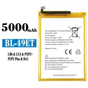 Акумулятор телефон BL-49ET для Tecno LB6 / LC6 / POP2+ / POP2 Plus /BA2