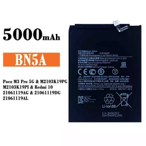 Акумулятор телефон BN5A для Xiaomi Poco M3 Pro 5G / Redmi 10
