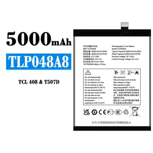 Акумулятор телефон TLP048A8 для Alcatel TCL 408/T507D