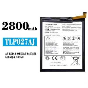 Акумулятор телефон TLP027AJ для Alcatel A5 LED/OT5085/5085I/5085Q/5085D