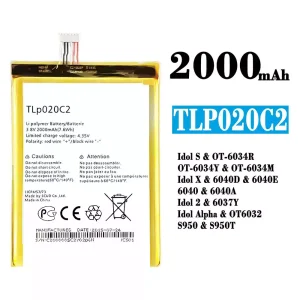 Акумулятор телефон TLp020C2 для Alcatel Idol S/Idol X/IDOL 2 /IDOL ALPHA