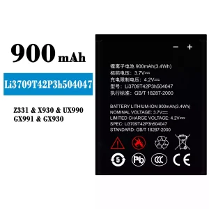 Акумулятор телефон Li3709T42P3h504047 для ZTE Z331/X930/UX990/GX991/GX930