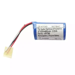 Aкумулятор для навушників Audio-Technica ATH-CK3TW зарядний футляр,ICR17280